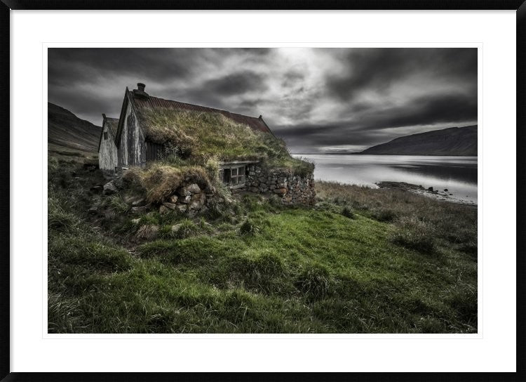 "Turf And Stones" Framed Digital Print by Bragi Ingibergsson, 44x32"