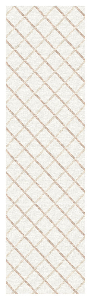 Indoor/Outdoor York YO1 Ivory Machine Washable 2'3" x 10' Rug