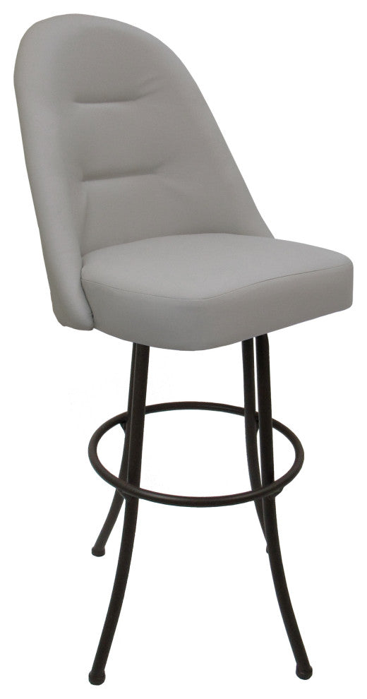 Swivel Counter 26" 30" Extra Tall 34" Metal Bar Stool M-235, Ocean Beige - Coffe