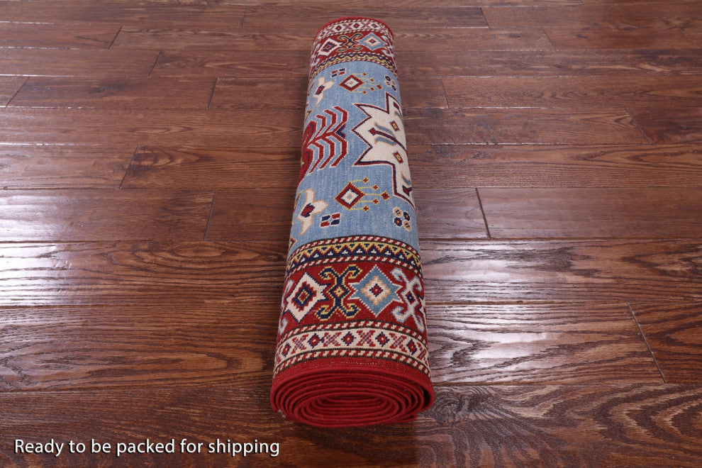 Runner Super Kazak Handmade Rug 2' 9" X 10' 1" Q10646