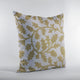 Plutus Yellow Vine Floral Luxury Throw Pillow, 24"x24"