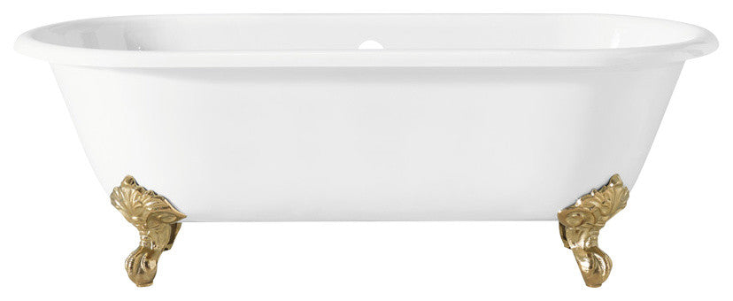 Cheviot Products Regal Cast Iron Bathtub With Continuous Rolled Rim