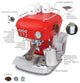 Ascaso Dream PID Versatile Espresso Machine, Love Red