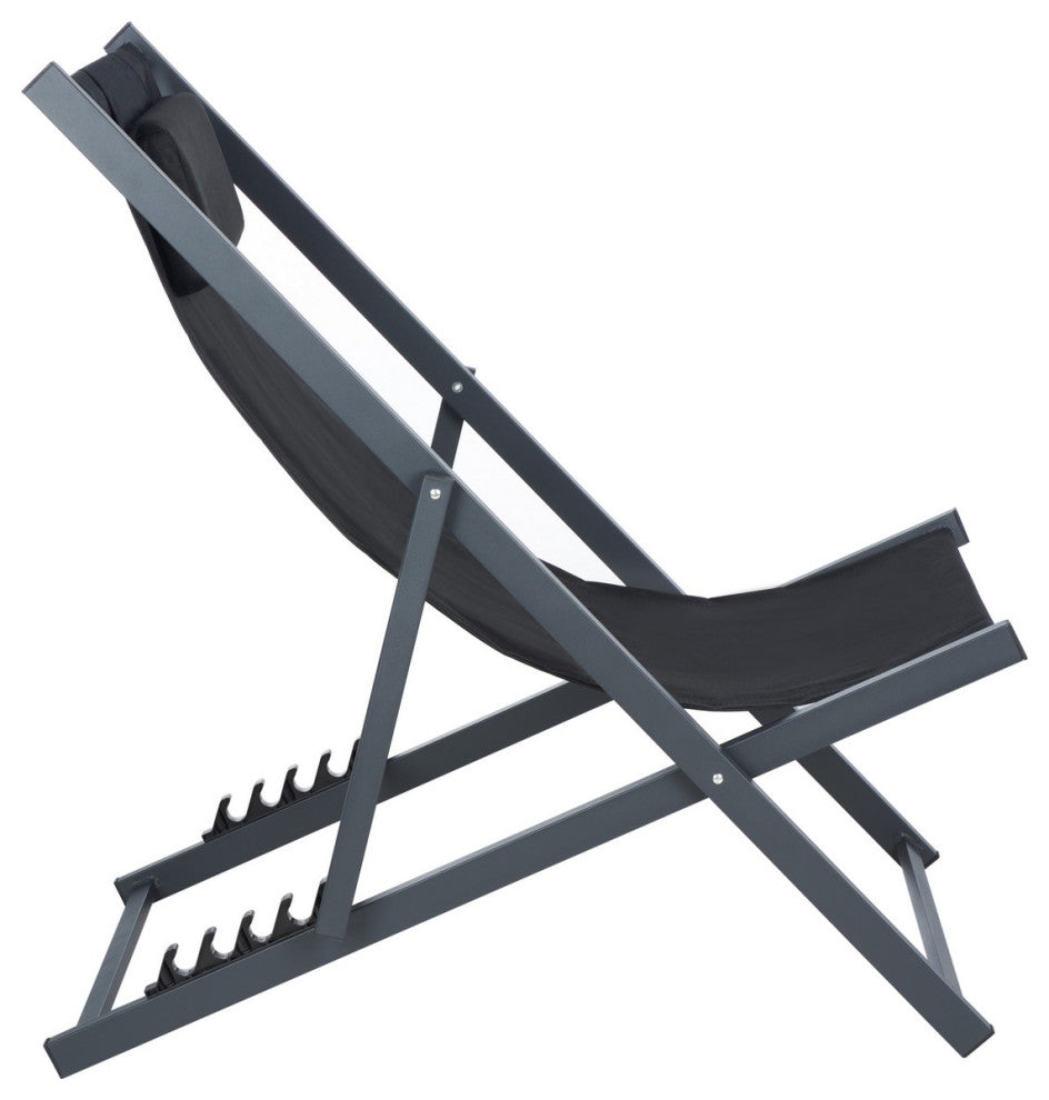 Safavieh Outdoor Camlin Set of 2 Sling Chairs Black