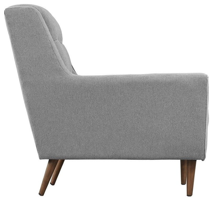 Modway Response Upholstered Fabric Loveseat, Expectation Gray
