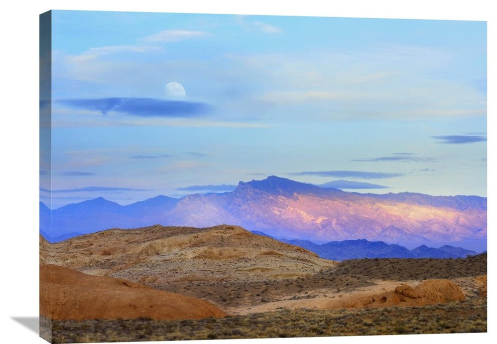 A Full Moon In Valley Of Fire State Park, Mojave Desert, Nevada" Artwork