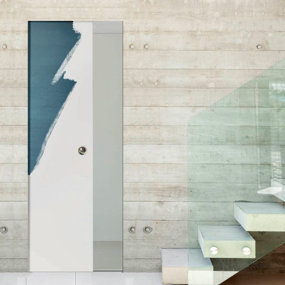 Pre-Hung Modern Interior Door 36 x 80 & Hardware | Planum 0010 Paintable