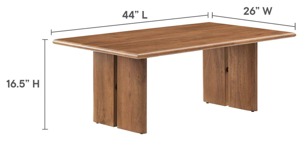 Amistad Wood Coffee Table - Walnut