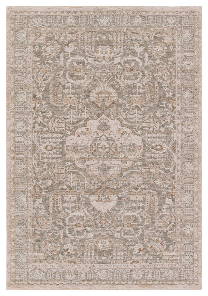 Jaipur Living Acair Medallion Beige/Gray Area Rug 4'X6'
