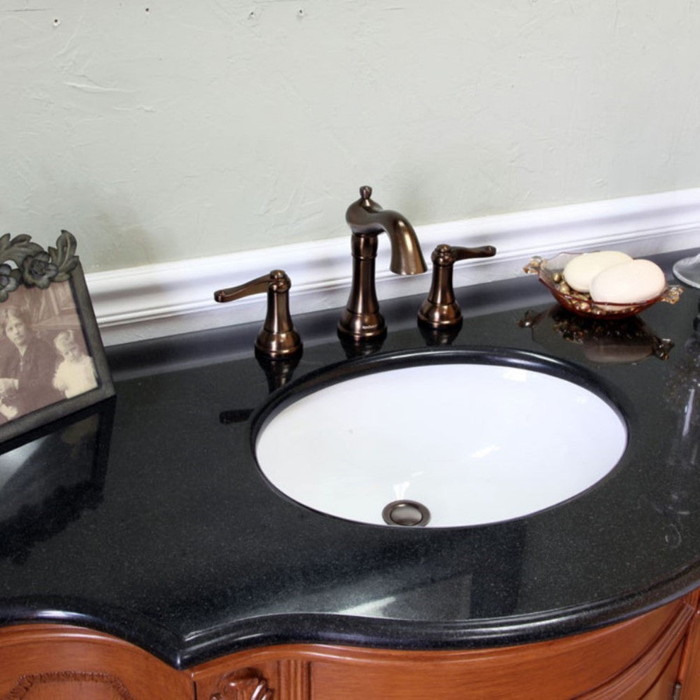 48" Single Sink Vanity-Wood-Light Walnut