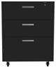 DEPOT E-SHOP Danbury Storage Cabinet with 3 Drawers, Black