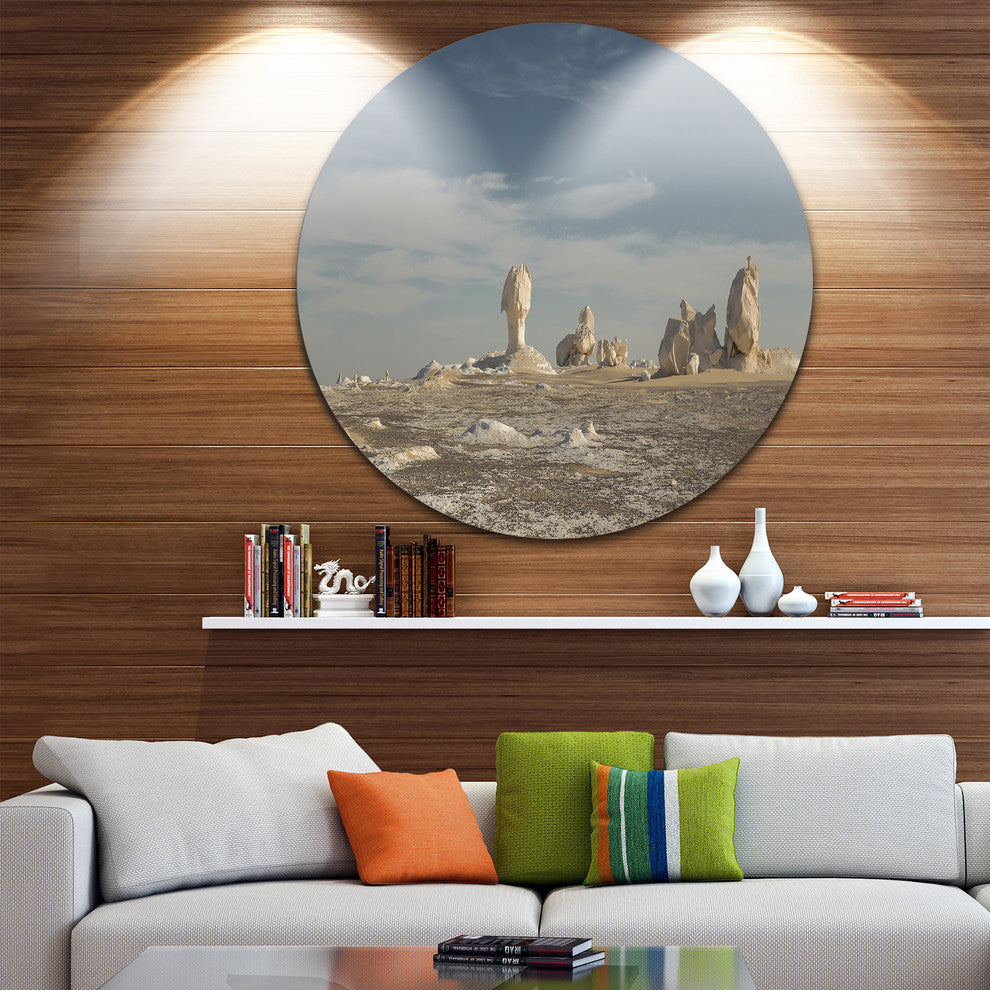 Desert Of Egypt, Landscape Photography Large Disc Metal Wall Art, 11"