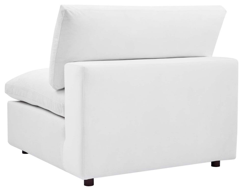 Sectional Sofa Set, Velvet, White, Modern, Living Lounge Hotel Lobby Hospitality