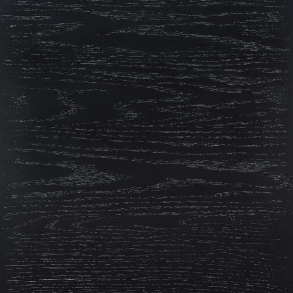 June Black Oak Console Table, Black, 54" W X 18" D X 30" H