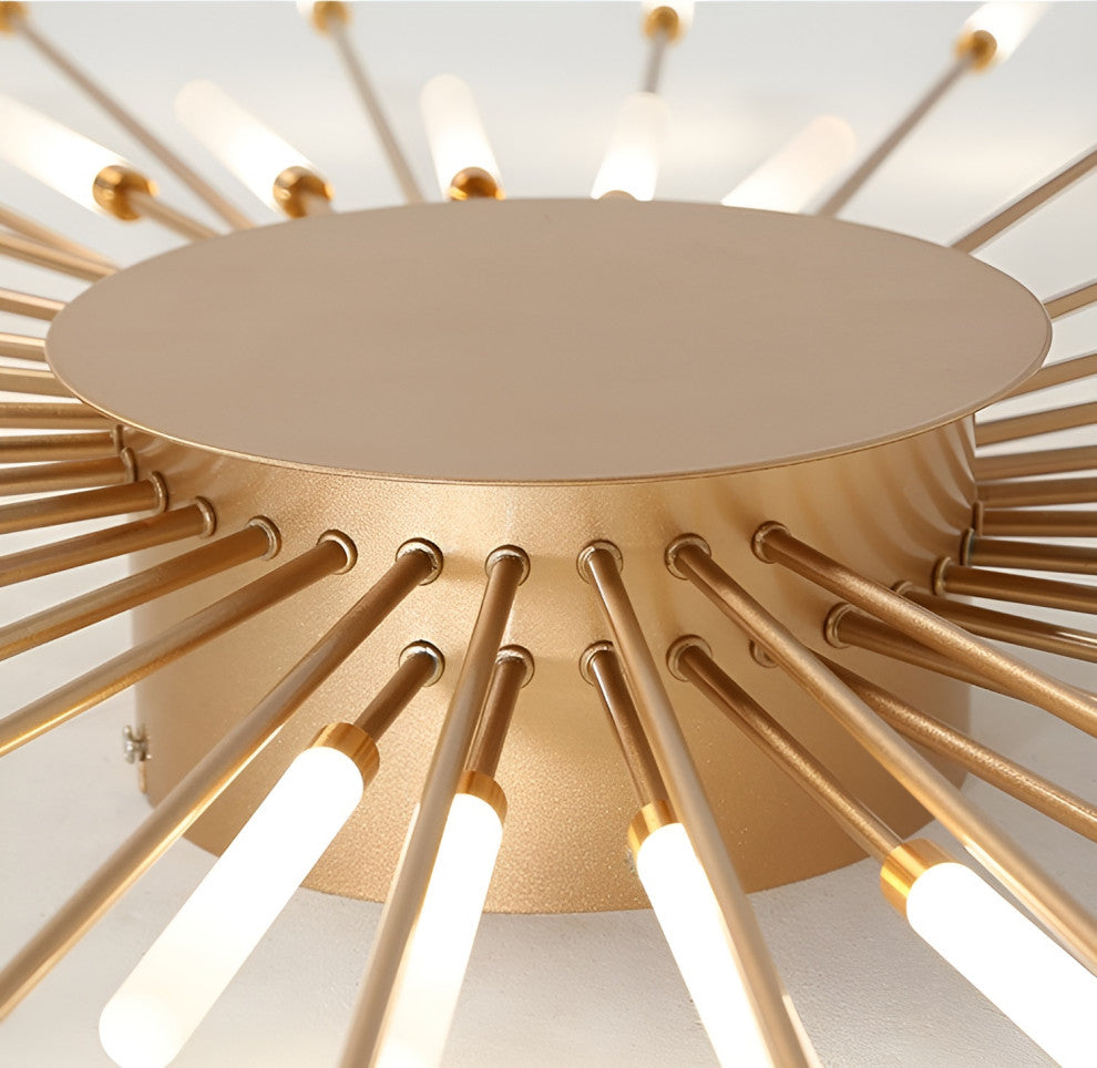 Brugg | Modern LED Dandelion Ceiling Light, Gold, 20 Heads