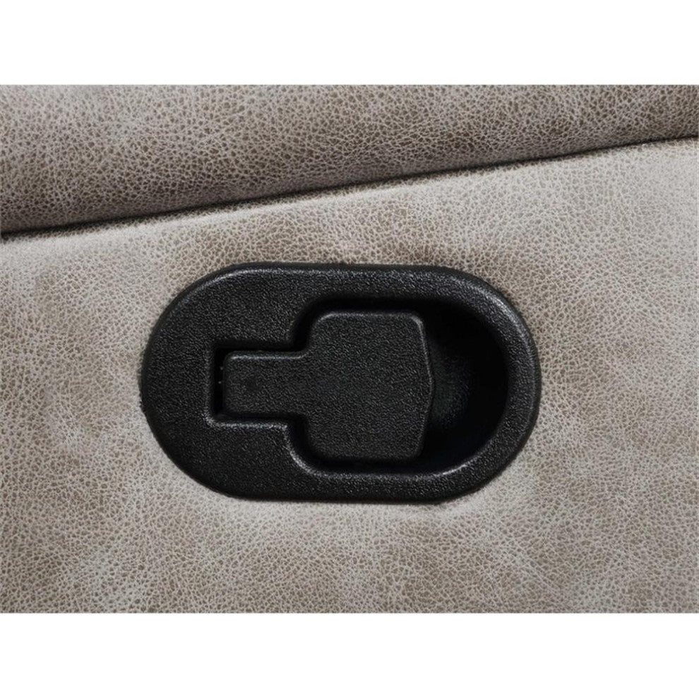 Coaster Greer Faux Leather Upholstered Tufted Back Glider Recliner Taupe