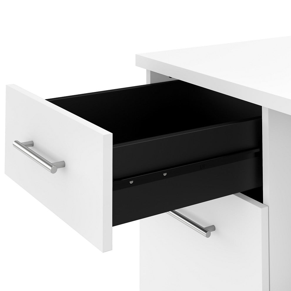 Somerset 72W Office Desk with Drawers, White