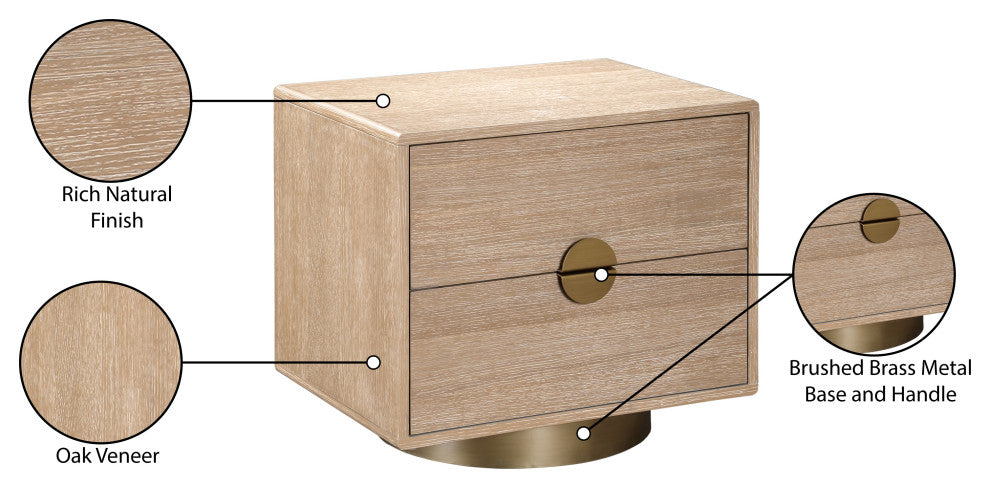 Wade Night Stand / Side Table, Natural