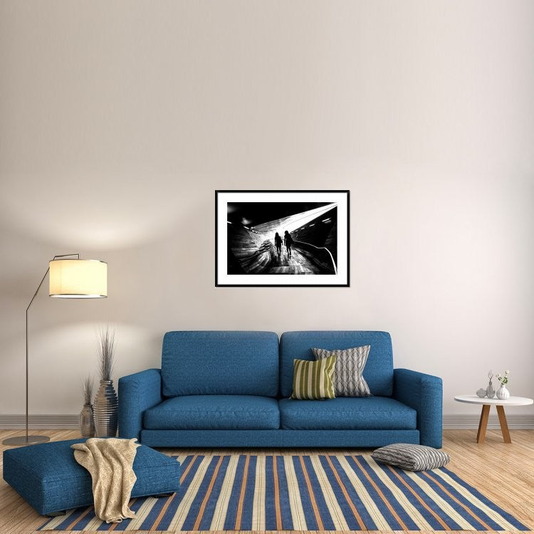"Walking Towards The Light" Framed Digital Print by Tetsuya Hashimoto, 44x32"