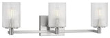 Generation Lighting GLV1043 Lando 3 Light 25"W Vanity Light - Brushed Steel