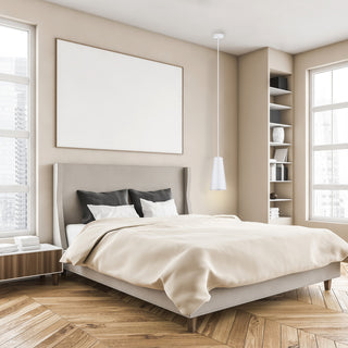 Pratella 1, 1-Light Mini Pendants, White Finish, White Metal Shade