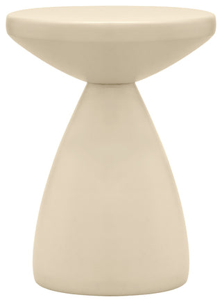 Anika Iron End / Side Table, Cream