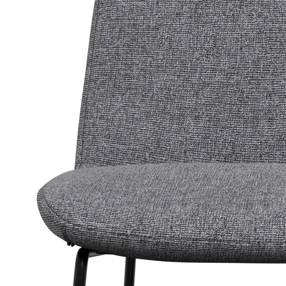 Corina Dining Chair (Set of 2) in Grey Linen Look Fabric