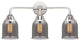 Small Bell Bath Vanity Light, Polished Chrome, Plated Smoke, Plated Smoke