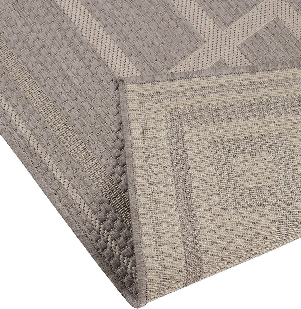 Outdoor Collection Oriental Area Rug - UV Safe Rug, Dove, 5'3"x7'6"