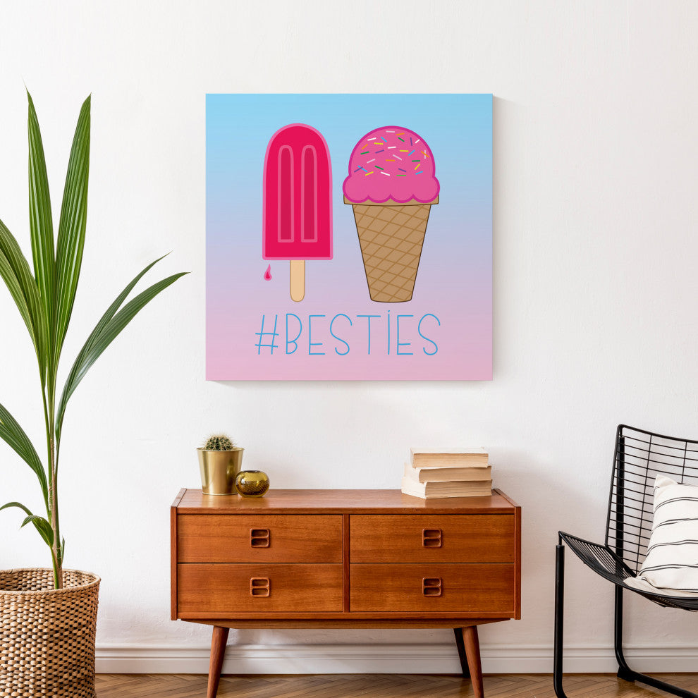 Besties Dessert 24x24 Canvas Wall Art