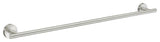 Home Single Towel Rail Brushed Chrome