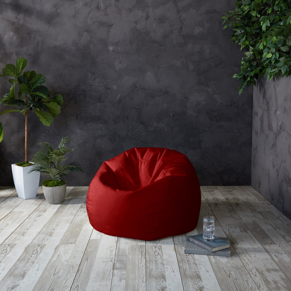 Sorra Home Crimson Indoor/Outdoor Bean Bag Chair for All Ages