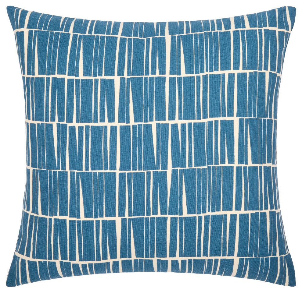 Surya Natur Pillow Shell With Down Insert 13"H X 20"W Dark Blue