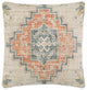 Surya Samsun Pillow Shell With Polyester Insert 18"H X 18"W - Cream, Deep Teal
