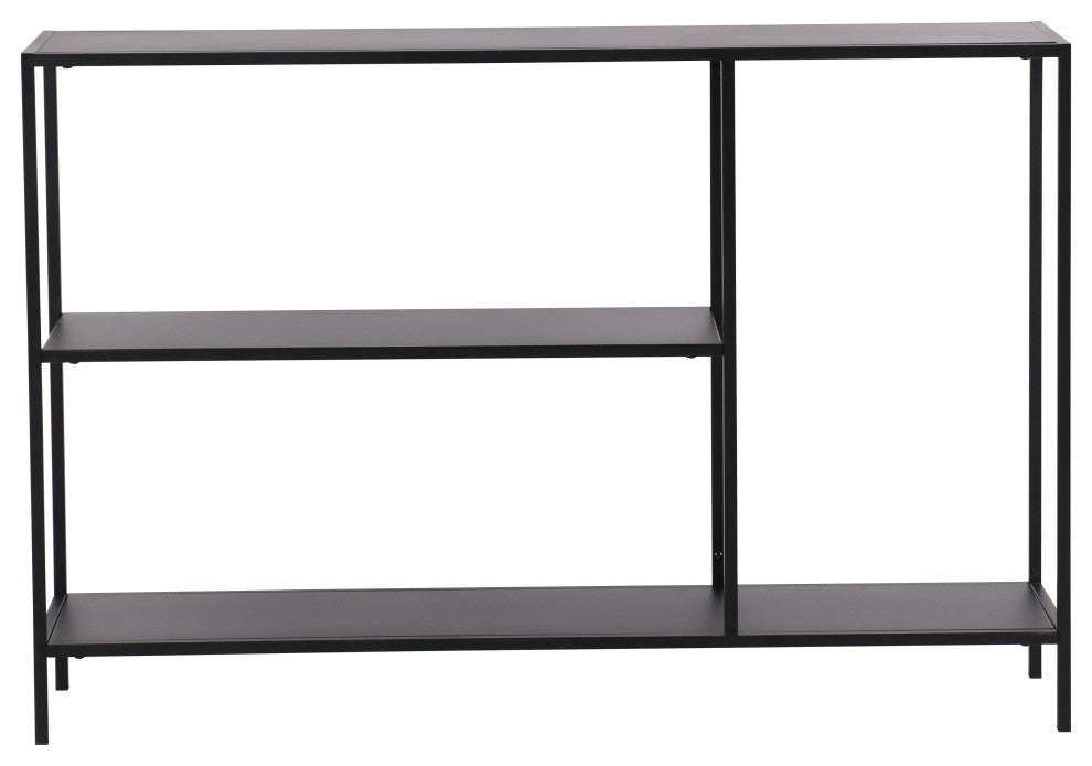 Rustic Metal Console Table With Shelves 47x12x32