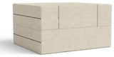 Jaxx Zipline Convertible Sleeper Chair & Ottoman / Twin-Size Bed, Ivory