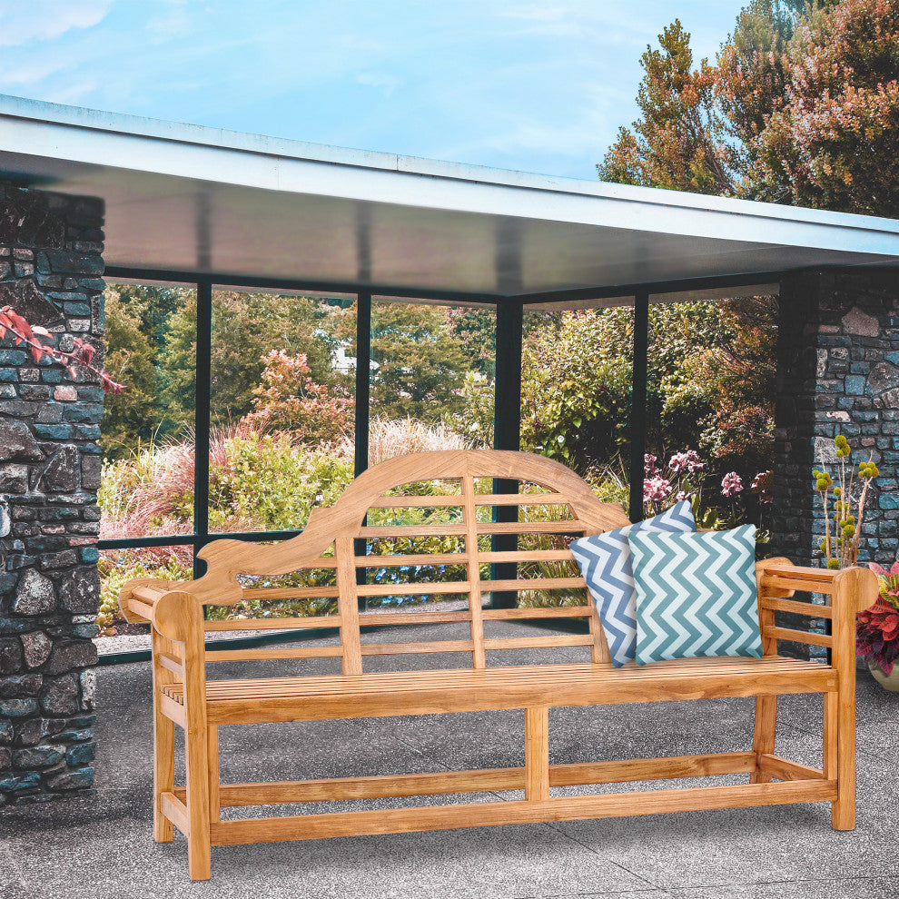 Teak Wood Lutyens Outdoor Triple Bench
