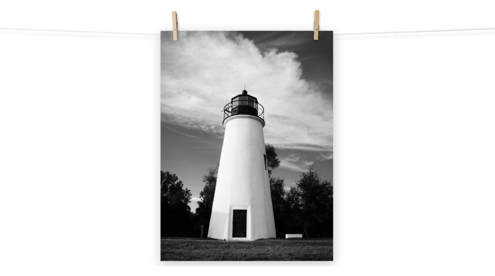 Touch the Sky Landscape Photo, Lighthouse Unframed Wall Art Print, 18" X 24"