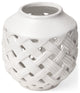 White Ceramic Latticed Vase