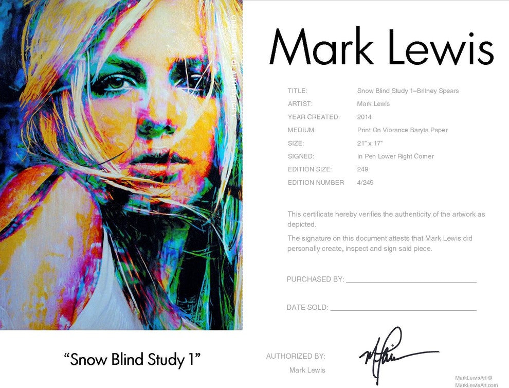 Britney Spears "Snow Blind" Art by Mark Lewis