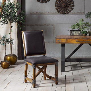 INK+IVY Lancaster Industrial Dining Table, Amber, Dining Chair