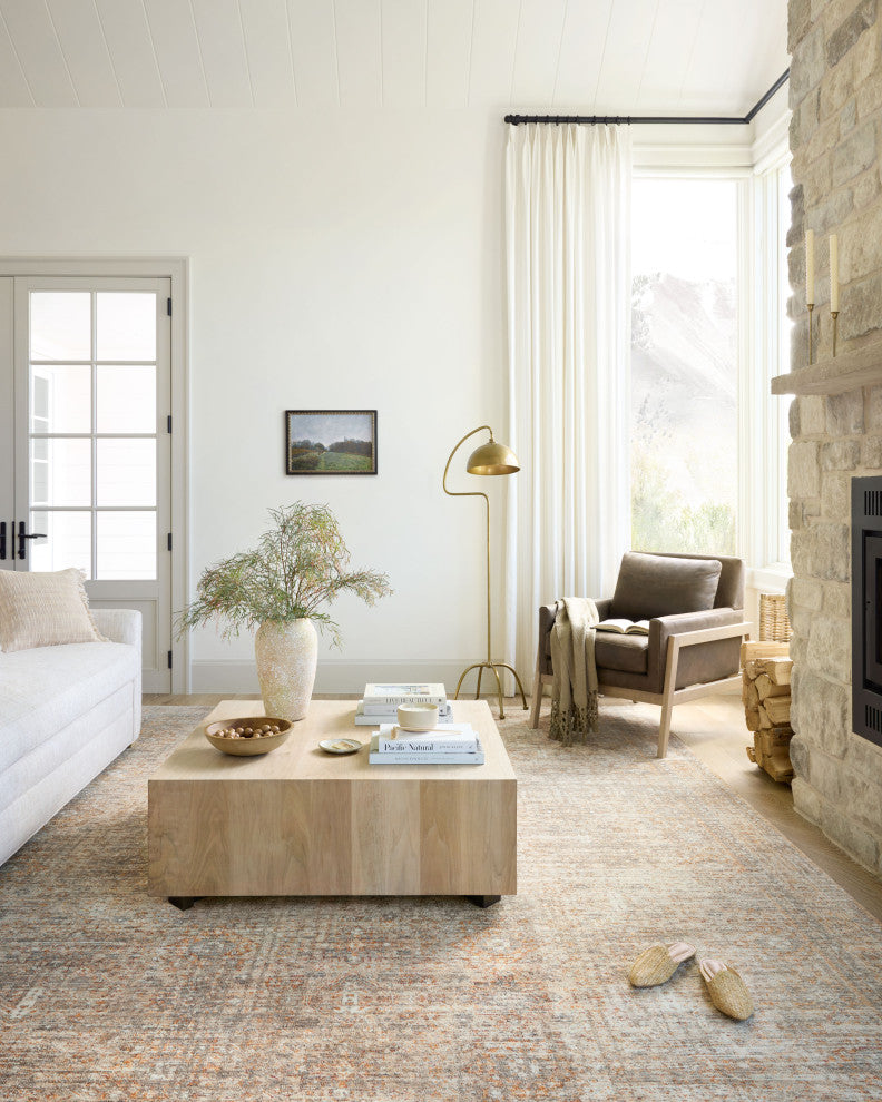 Angela Rose x Loloi Blake Oatmeal / Spice 2'-7" x 13' Runner Rug