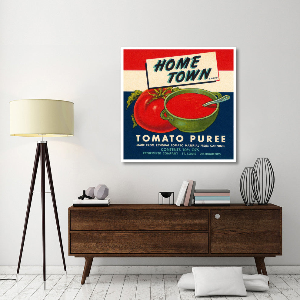 "Home Town Brand Tomato Puree" Digital Paper Print by Retrolabel, 46"x46"