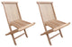 Seven Seas Teak Folding Side Chair, Set of 2