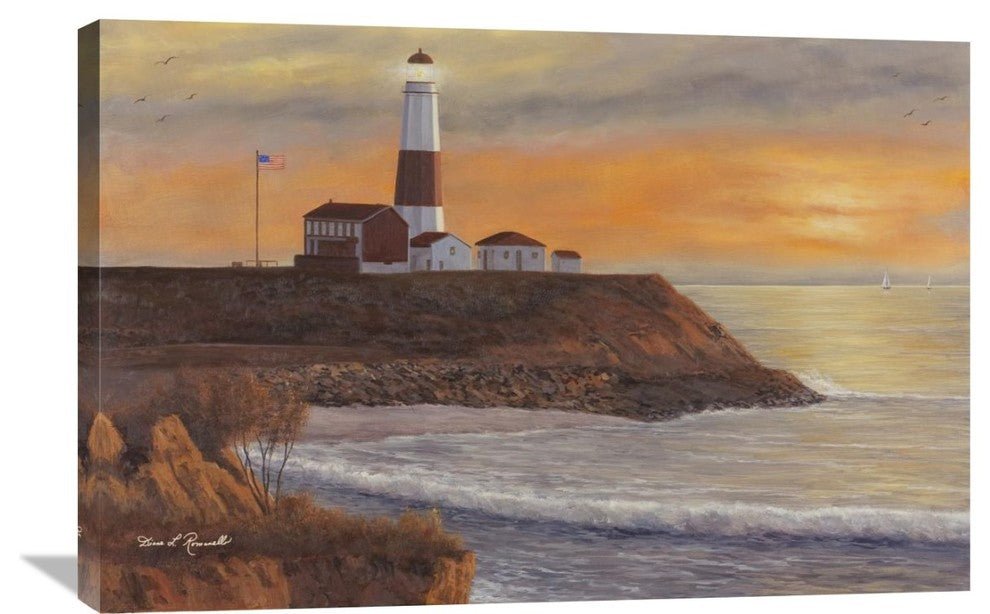 "Montauk Lighthouse Sunset" Artwork, 36"x24"