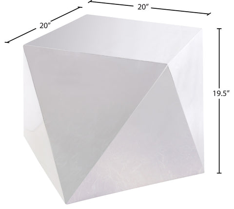 Gemma End Table, Silver