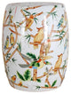 Chinese Multicolor Bird Motif Round Garden Stool 18"