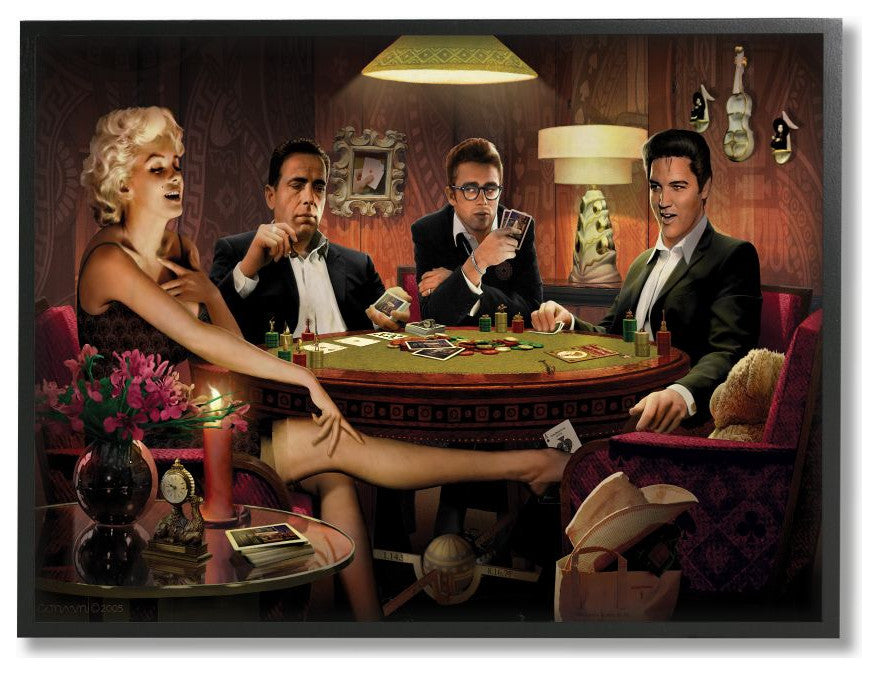 Stupell Industries Poker Game Night Vintage Hollywood Movie Star, 24 x 30