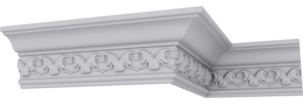 3 1/8"Hx2 3/8"Px3 7/8"Fx96 1/4"L, 2" Repeat, Irwin Crown Moulding