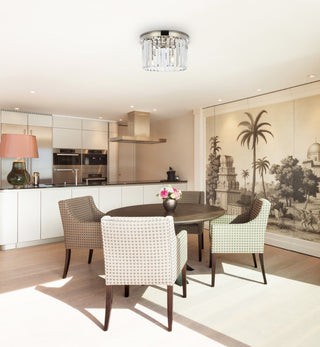 Elegant Lighting 1238F16/RC Sydney 3 Light 16"W Flush Mount Drum - Polished